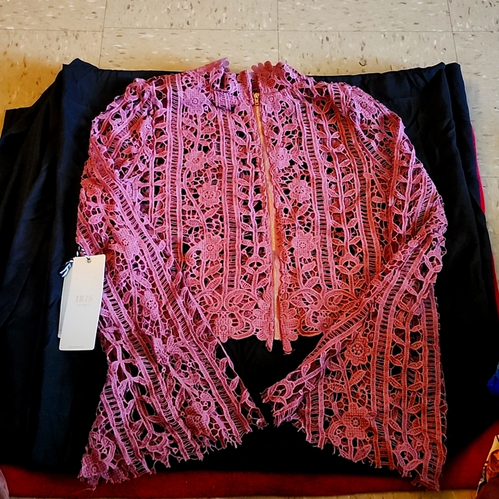 Lace Coral Jacket SIZE Large Brand New